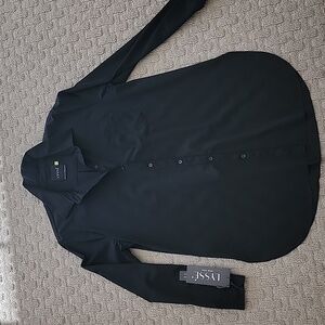 LYSSE blouse shirt black long fitted